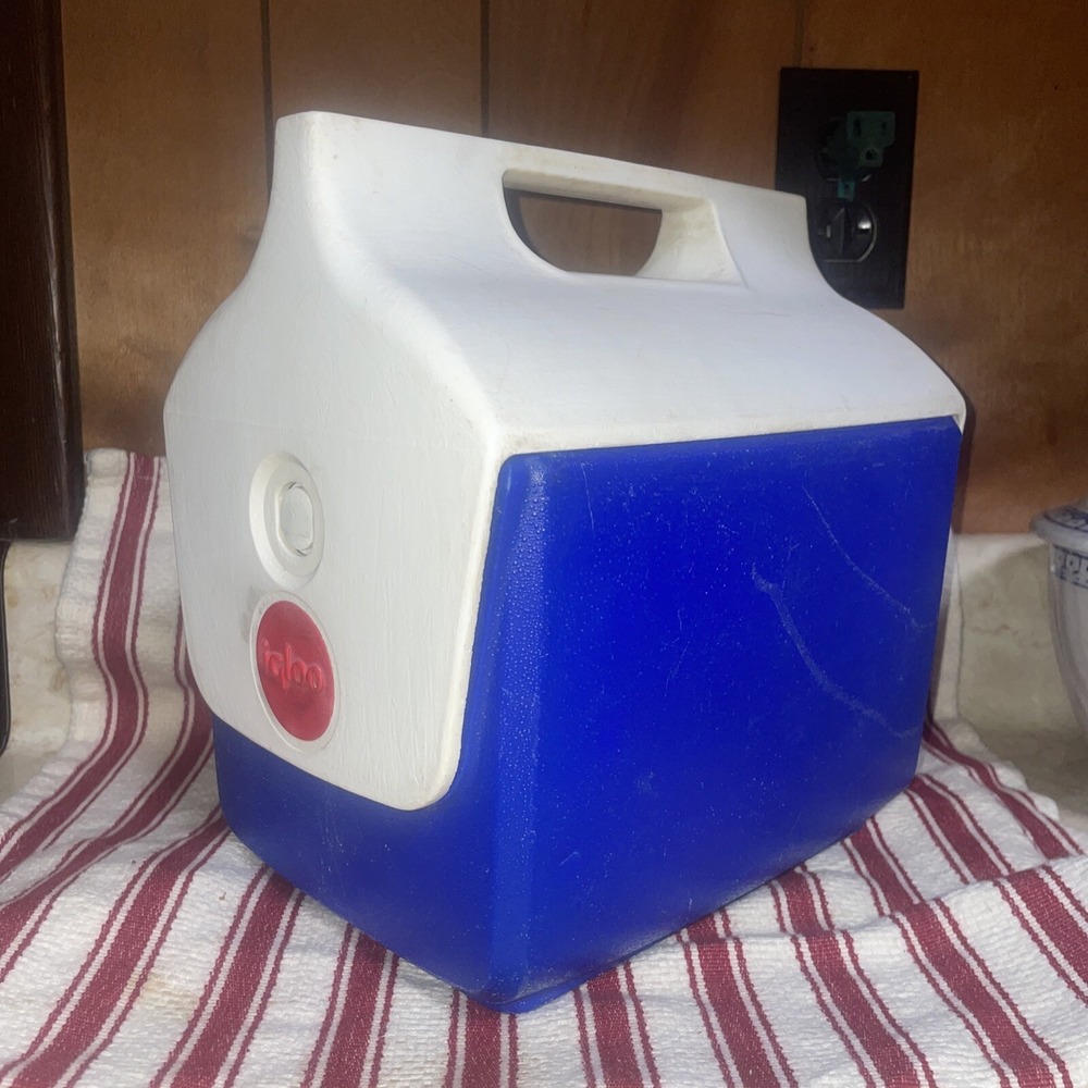 Vintage MiniMate By Igloo - Hard Side Plastic Portable 6‎ Pack Cooler